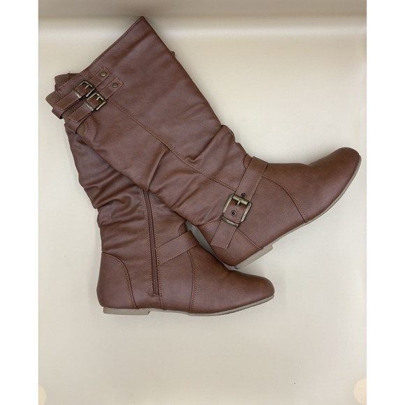 Woman's Knee-High Brown Boots Shoes Size 9 - Picture 4 of 5